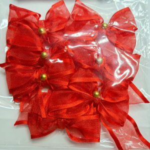 Lazo con borde Rojo 6cm